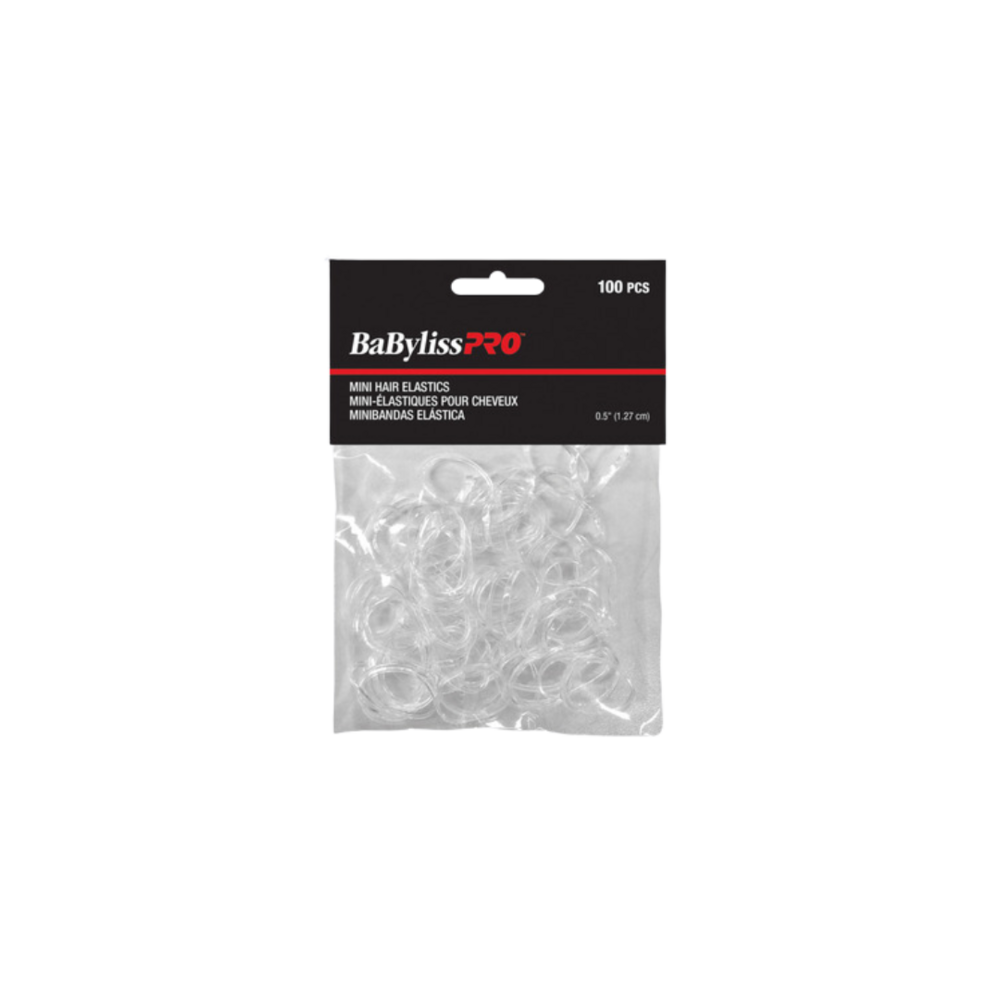 03-070394 BABYLISS PRO MINI HAIR ELASTICS 100/PK