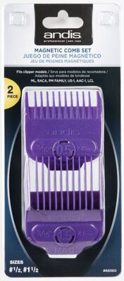 ANDIS SINGLE MAGNETIC COMB SET 2PK (0.5/1.5)